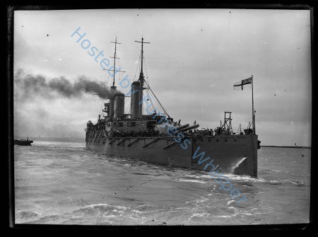 Battlecruiser HMS Princess Royal leaving Buccleuch Dock — Nowstalgia Gallery