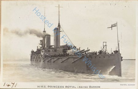 Battlecruiser HMS Princess Royal leaving Buccleuch Dock — Nowstalgia Gallery