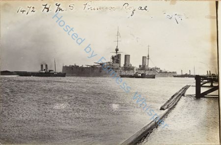 Battlecruiser HMS Princess Royal leaving Buccleuch Dock — Nowstalgia Gallery