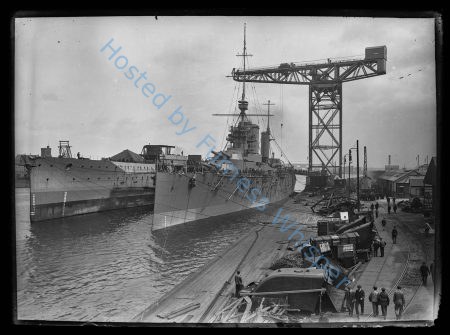 Battlecruiser HMS Princess Royal in Buccleuch Dock — Nowstalgia Gallery