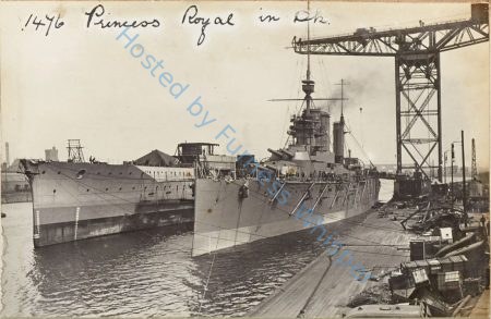 Battlecruiser HMS Princess Royal in Buccleuch Dock — Nowstalgia Gallery