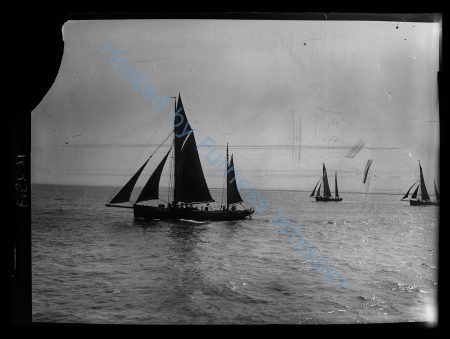 Fishing Smacks in Fleetwood Channel. RELIANCE to the left. — Nowstalgia Gallery