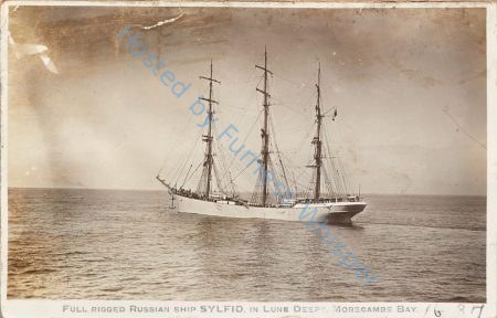 Fully rigged Russian Ship SYLFID in Lune Deep, Morecambe Bay — Nowstalgia Gallery