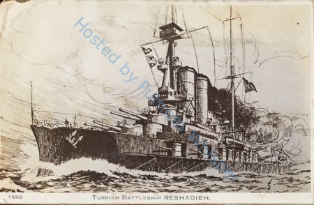 Drawing of Turkish Battleship, RESHADIEH (Erin) — Nowstalgia Gallery