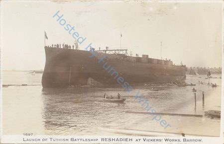 Launch of Turkish Battleship, RESHADIEH at Vickers Works, Barrow — Nowstalgia Gallery