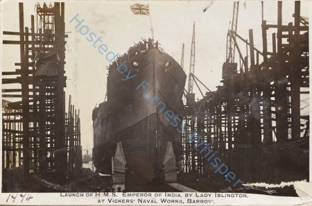 Launch of HMS Emperor of India at Barrow - Nov 27  1913 — Nowstalgia Gallery