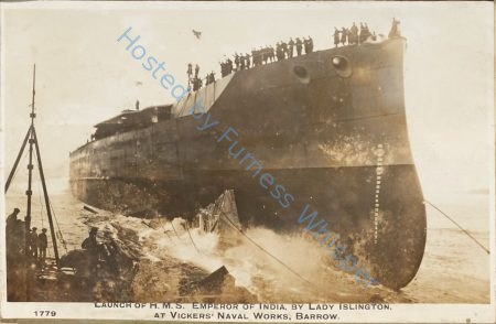 Launch of HMS EMPEROR OF INDIA at Vickers — Nowstalgia Gallery