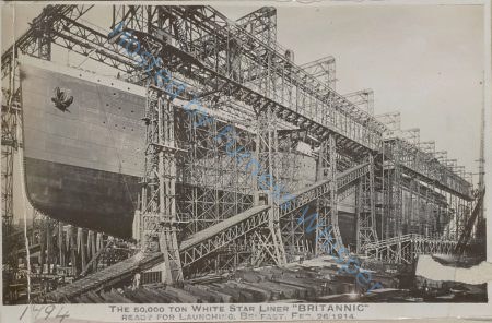 Launch Of White Star Liner Britannic at Belfast Feb 26-1914 — Nowstalgia Gallery