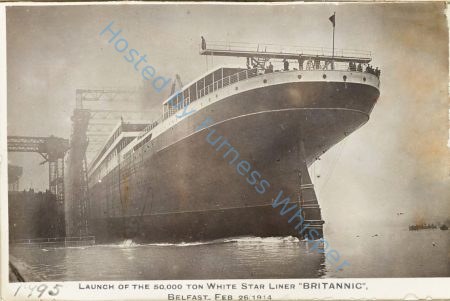 Launch Of White Star Liner Britannic at Belfast Feb 26-1914 — Nowstalgia Gallery