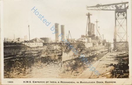 Battleship HMS Erin and HMS Emperor of India June 1914 — Nowstalgia Gallery