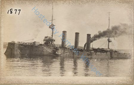 Pre Dreadnought battleship under tow — Nowstalgia Gallery