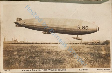 Vickers Airship, R80, Walney Island     Landing — Nowstalgia Gallery