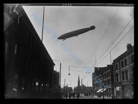 Vickers Airship, R80, over Duke Street, Barrow-in-Furness — Nowstalgia Gallery