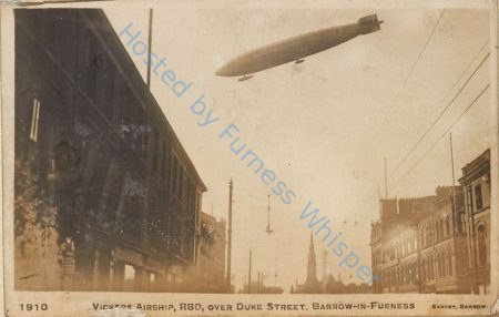 Vickers Airship, R80, over Duke Street, Barrow-in-Furness — Nowstalgia Gallery