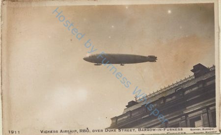 Vickers Airship, R80, over Duke Street, Barrow-in-Furness — Nowstalgia Gallery
