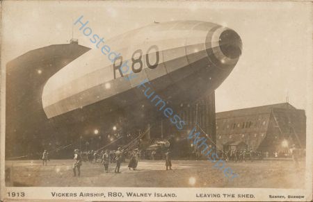 Vickers Airship, R80, Walney Island    Leaving the shed — Nowstalgia Gallery