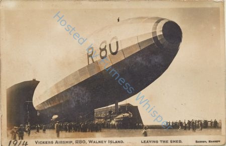 Vickers Airship, R80, Walney Island    Leaving the shed — Nowstalgia Gallery