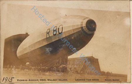 Vickers Airship, R80, Walney Island    Leaving the shed — Nowstalgia Gallery