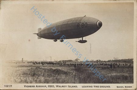 Vickers Airship, R80, Walney Island    Leaving the ground — Nowstalgia Gallery