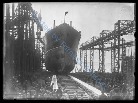 Launch of Cunard Liner ANTONIA, at Vickers, Ltd. Barrow — Nowstalgia Gallery
