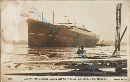 Launch of Cunard Liner ANTONIA, at Vickers, Ltd. Barrow — Nowstalgia Gallery