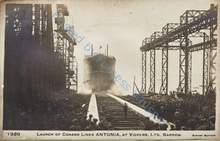 Launch of Cunard Liner ANTONIA, at Vickers, Ltd. Barrow — Nowstalgia Gallery