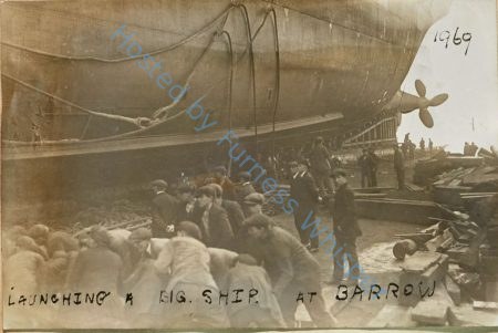 Launching a big ship at Barrow — Nowstalgia Gallery