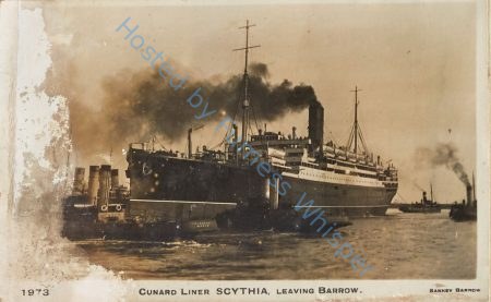 Cunard Liner SCYTHIA leaving Barrow — Nowstalgia Gallery