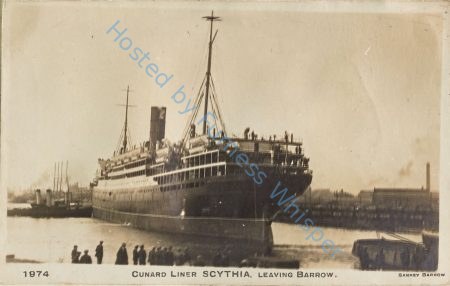 Cunard Liner SCYTHIA leaving Barrow — Nowstalgia Gallery