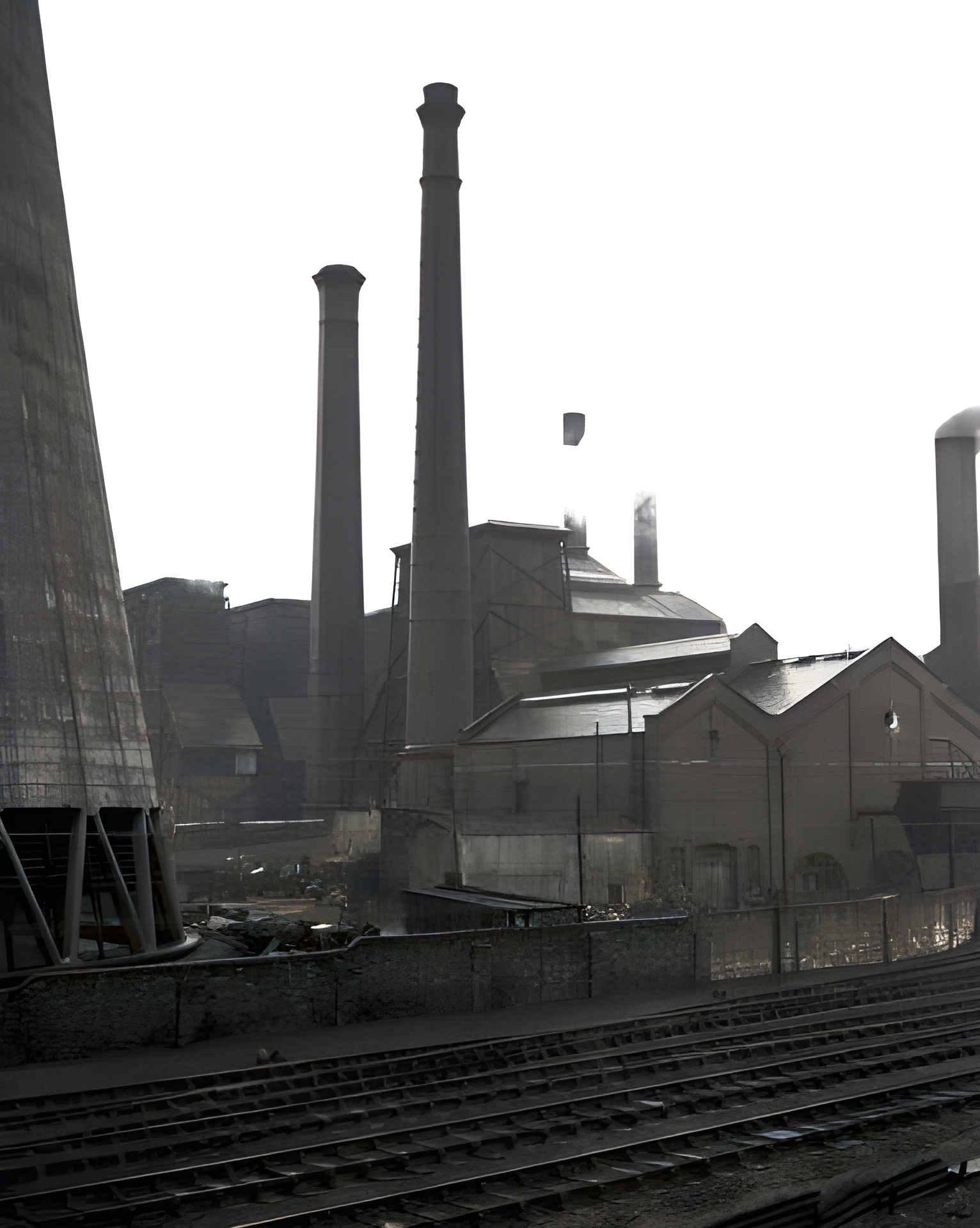 Image for A giant falls barrow bids farewell to its cooling tower (1961)